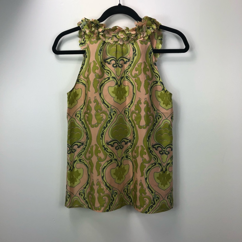 J Crew Size XS 100% Silk Ruffled top